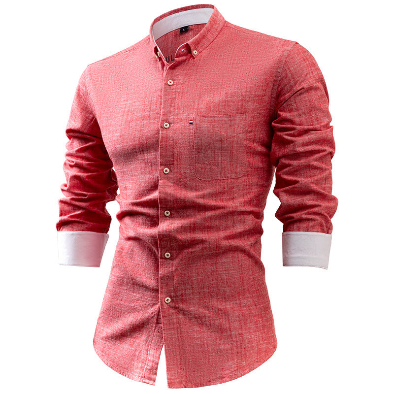 Cotton And Linen Men's Shirt
