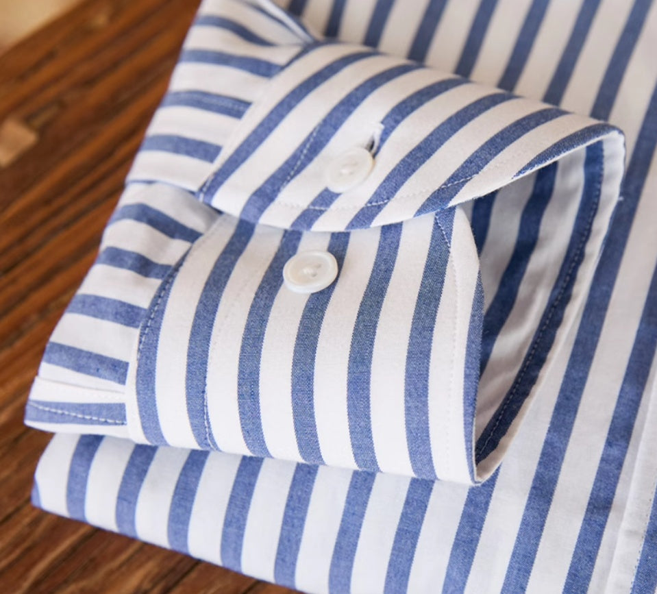 Cotton Striped Slim Shirt