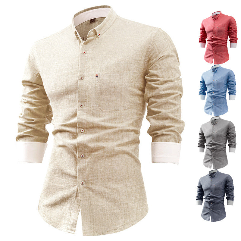 Cotton And Linen Men's Shirt