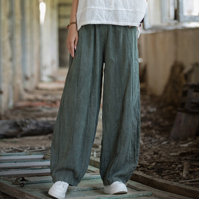 Tie-dyed Old Padded Cotton Fleece Pants