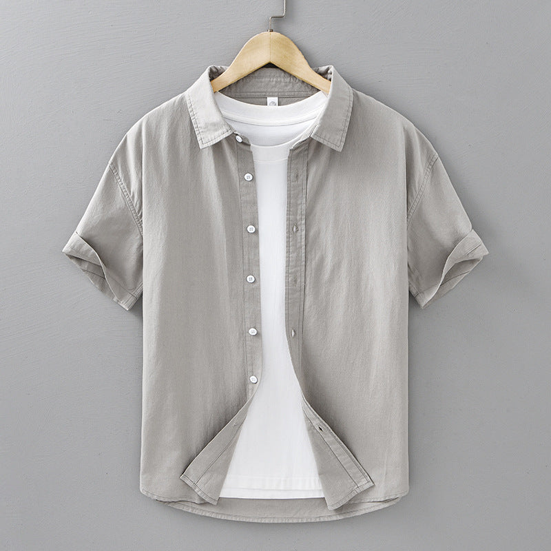 Short-sleeved Cotton Shirt