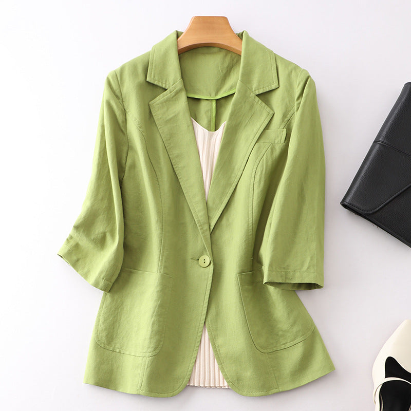 Cotton And Linen Suit Jacket