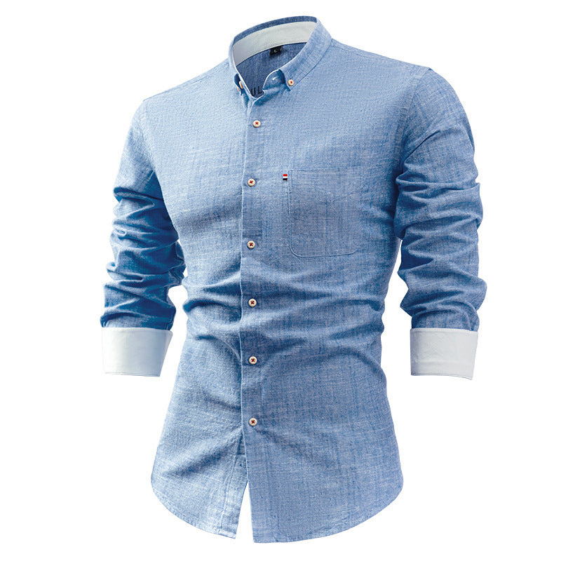 Cotton And Linen Men's Shirt