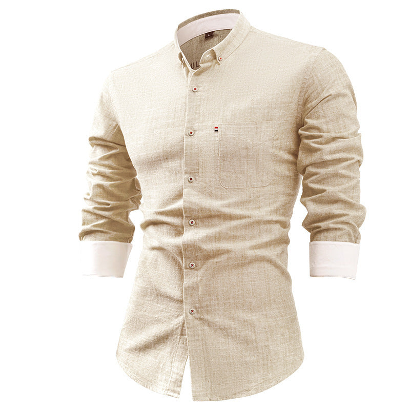 Cotton And Linen Men's Shirt