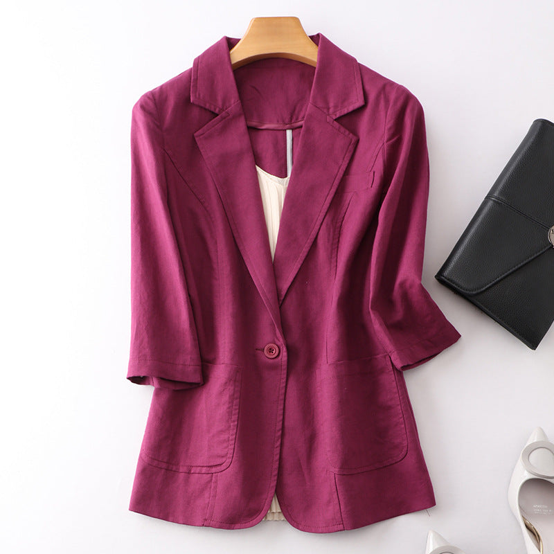 Cotton And Linen Suit Jacket