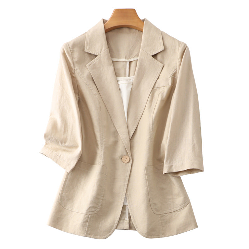 Cotton And Linen Suit Jacket