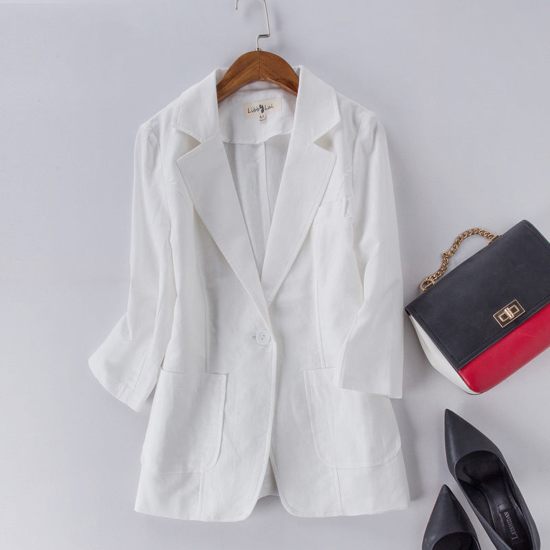 Cotton And Linen Suit Jacket