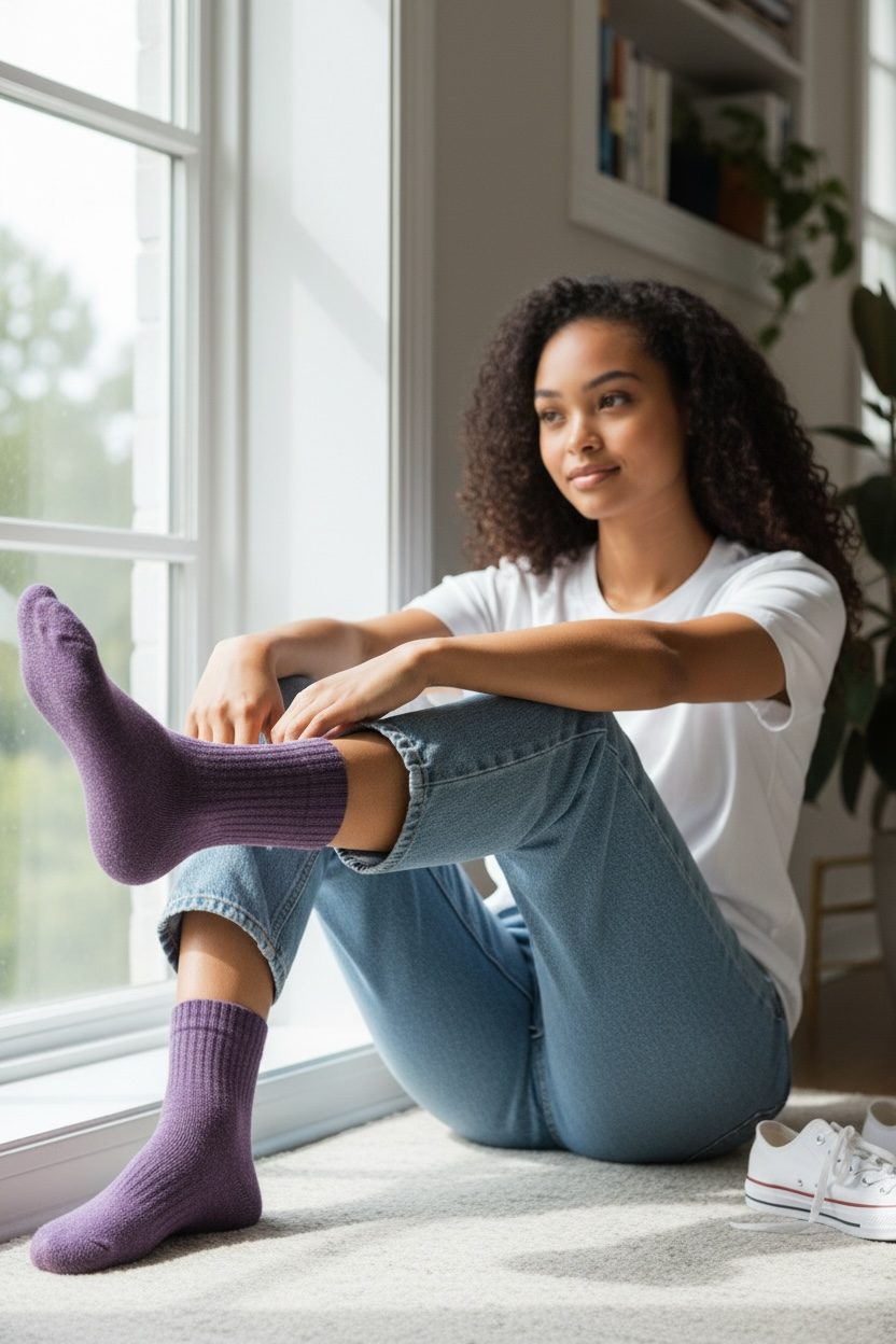 Warm Wool Thick Cashmere Tube Socks