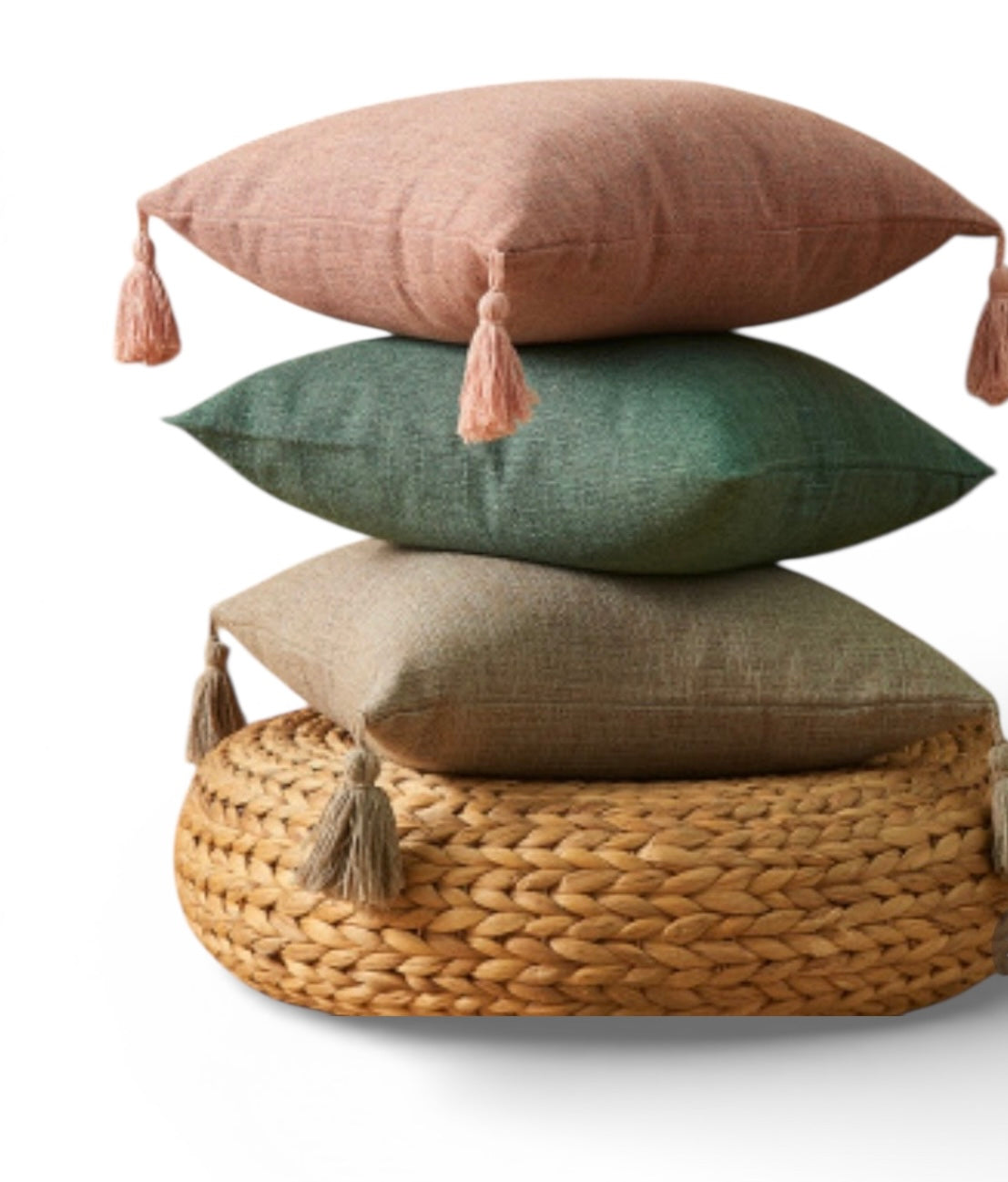 Cotton Linen Fringe Pillow