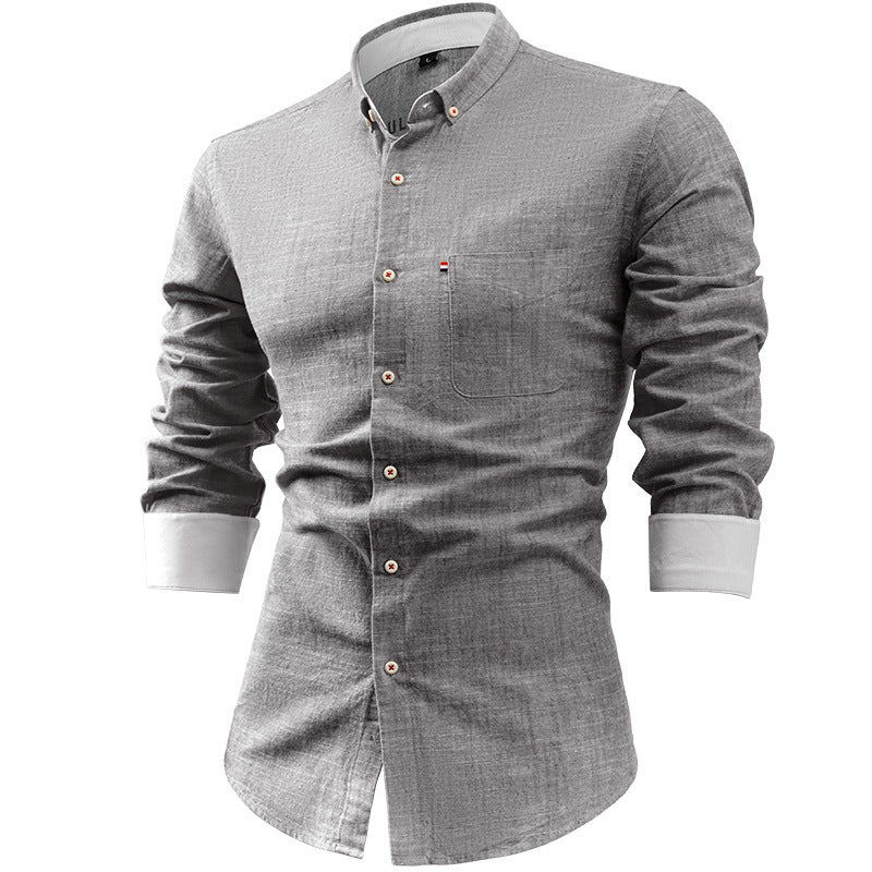 Cotton And Linen Men's Shirt