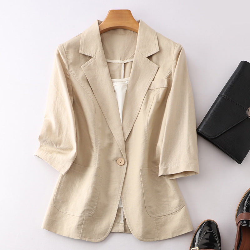 Cotton And Linen Suit Jacket