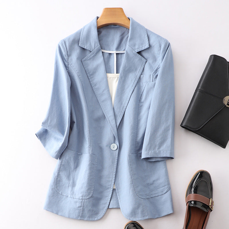 Cotton And Linen Suit Jacket