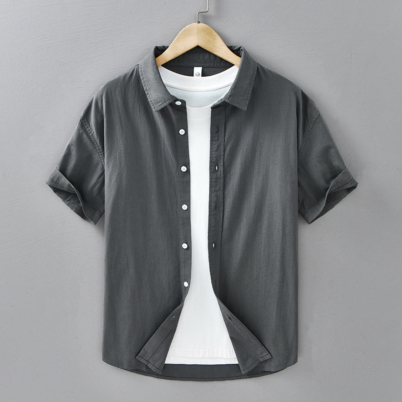 Short-sleeved Cotton Shirt